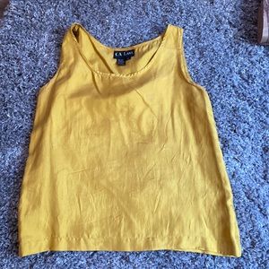 Vintage! Yellow tank 100% silk